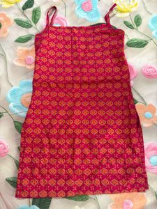 Festive Pink and Gold Kurti