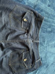 Dark Wash Denim Flare Pants