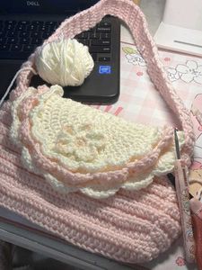 Boho Crochet Rose Flower Bag