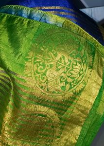 Blue And Green Soft Saree