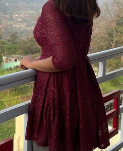 Elegant Lace Fit &amp; Flare Dress