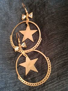 Whimsical Star Hoop Earrings