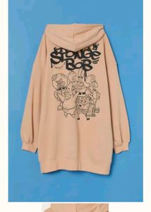 H&amp;M  Beige SpongeBob Oversized Hoodie
