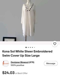COTTON WHITE BIKINI COVER UP/KURTI 🤍🪷