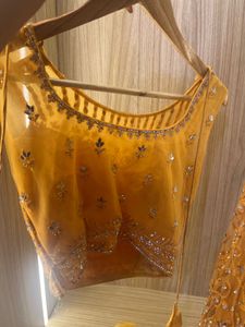 Embroidered Yellow Lehenga Skirt