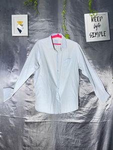 Men's Light Blue Printed Shirt