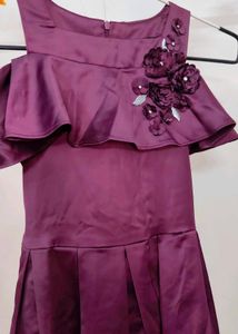 Burgundy Party Dress