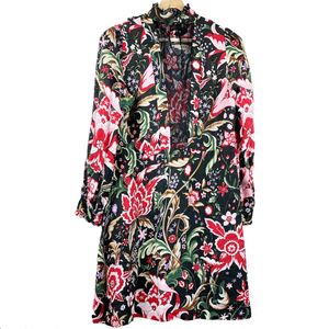 Midnight bloom floral mini dress
