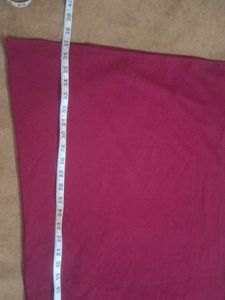 Maroon High-Waisted Slit Skirt