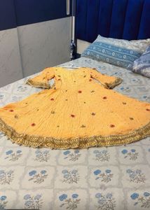 Pakistani Beautiful peach engagement dress