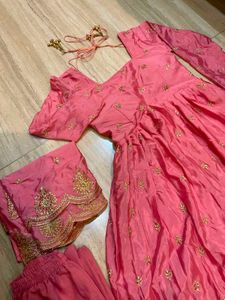 Beautiful Pink Embroidered Lehenga Choli Set