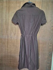 Casual Brown Shirt Dress