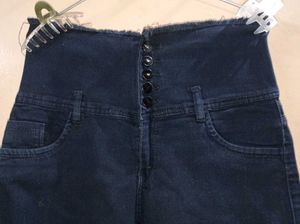 High-Waisted Black Jeans