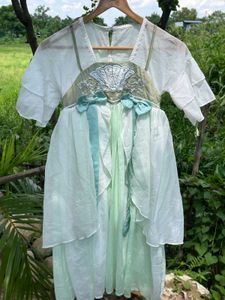 Beautiful White and Green Ethnic