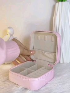 Portable Travel Jewelry Organizer Box with Zipper