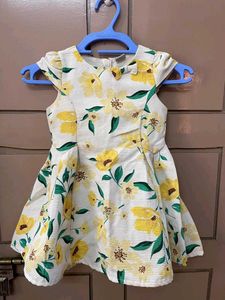 Branded Cute Yellow Floral Dress- 4-5yrs, used