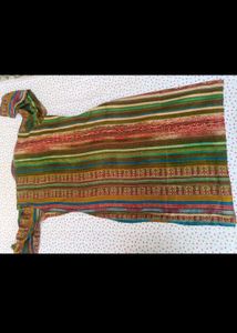 Bohemian Striped Kurta Set