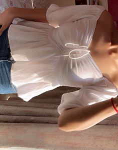 White Puff Sleeve Top