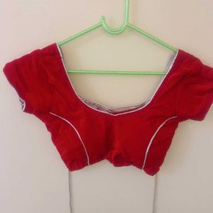 Red Velvet Blouse