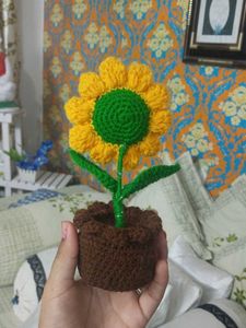 Handmade Crochet Sunflower Plant