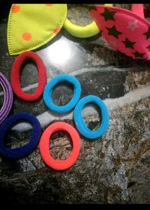 Colorful Hair Ties &amp; Scrunchies Set