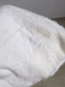 Cute Fluffy White Tank Top