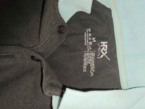 HRX Men's Black Polo T-Shirt