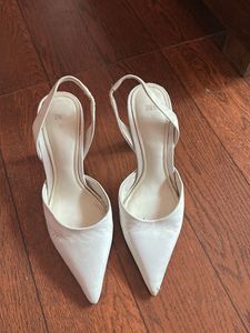 Classic White Slingback Heels