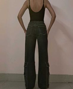 urbanic charcoal cargo style denim