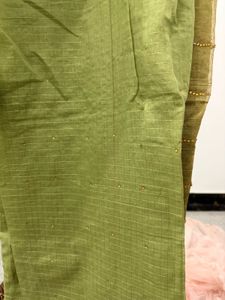 Elegant Green Saree with Embellishments