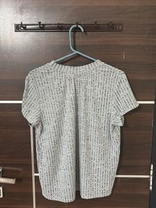 grey floral embroidered top
