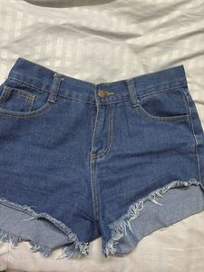 Distressed Denim Shorts