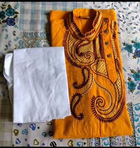 8/10 years Boys Yellow Embroidered Kurta Set❤