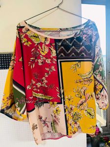Bohemian Patchwork Floral Print Top