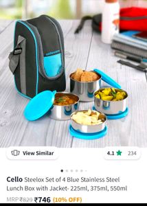 Cello Steelox Set Of 4 Tiffin Brand New