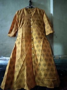Stylish Mustard Printed Kurta