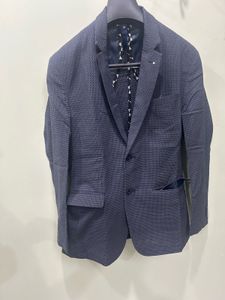 Men's Navy Textured Blazer