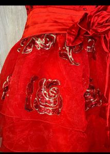 Korean Red Party Wear Gorgeous Dress❤️