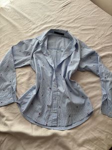 Blue Button-Up Shirt