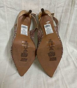 Dorothy Perkins Sparkly Gold Slingback Heels