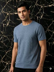 Men's Blue Crew Neck T-Shirt