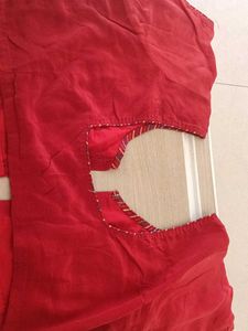 Vibrant Red Ethnic Blouse