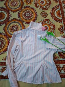 Chic Striped Button-Up Shirt