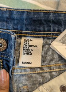 HnM Y2K Denim Shorts Distressed Animal Pockets