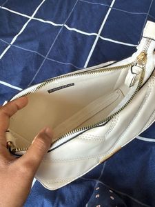 New Cream Quilted Crossbody Bag
