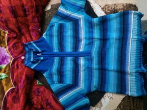 Striped Blue Knit Sweater