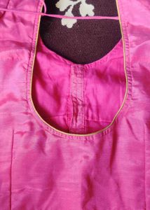Pink Embellished Saree Blouse