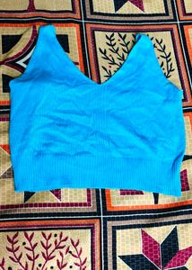 V-Neck Ribbed Crop Top