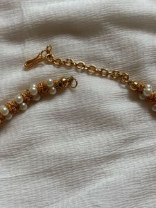 Elegant Pearl and Gold Tone Kerala Necklace