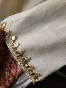 Cream Embroidered Kurta
